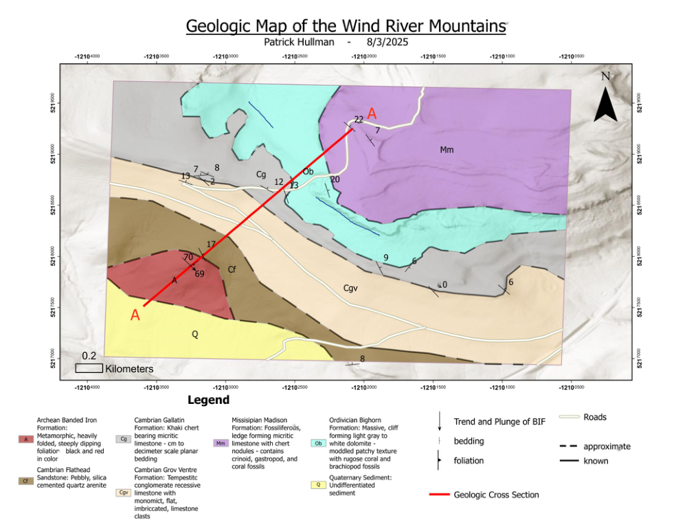 Geologic Map of the Wind River Mountains thumbnail
